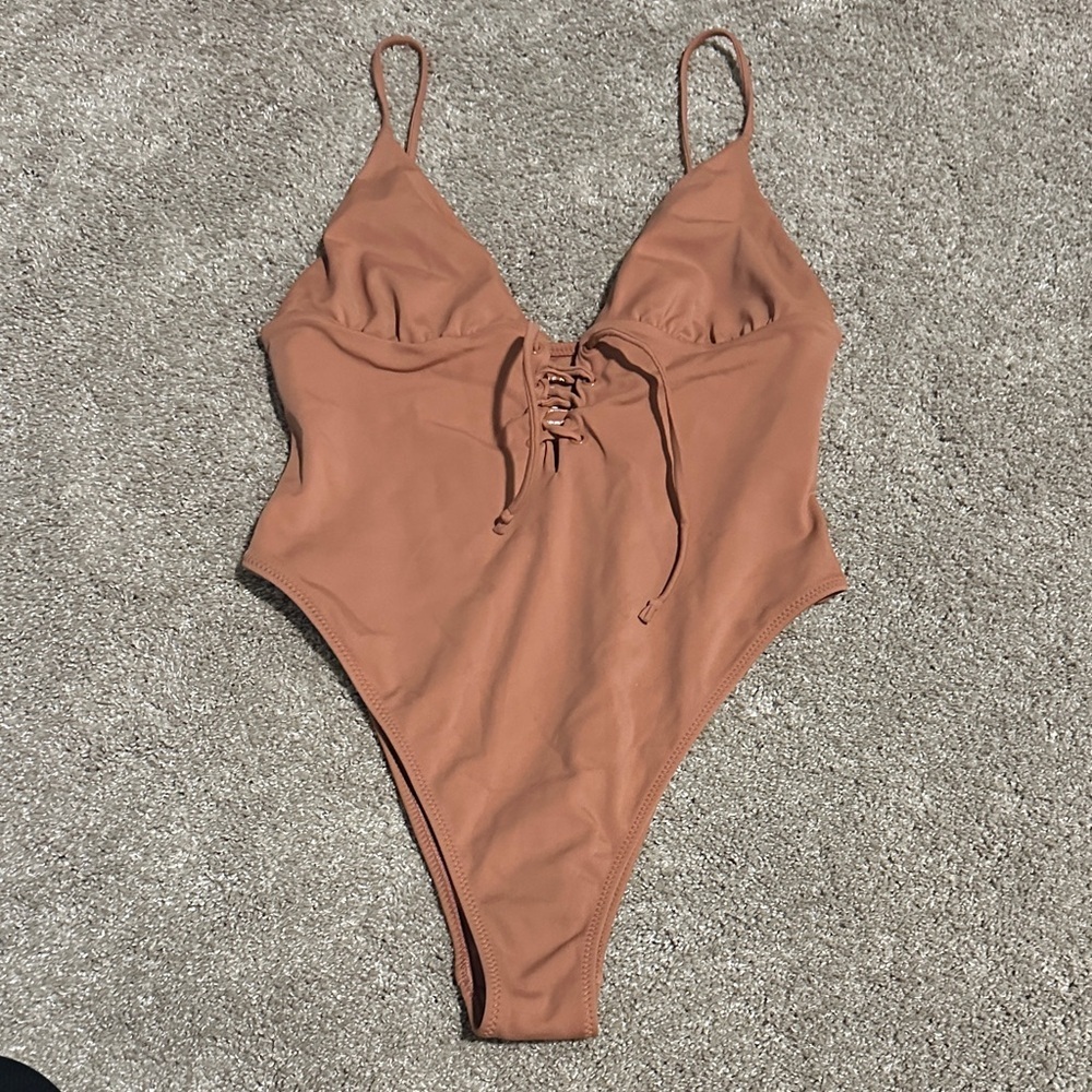 LA Hearts Lace-Up Swimsuit